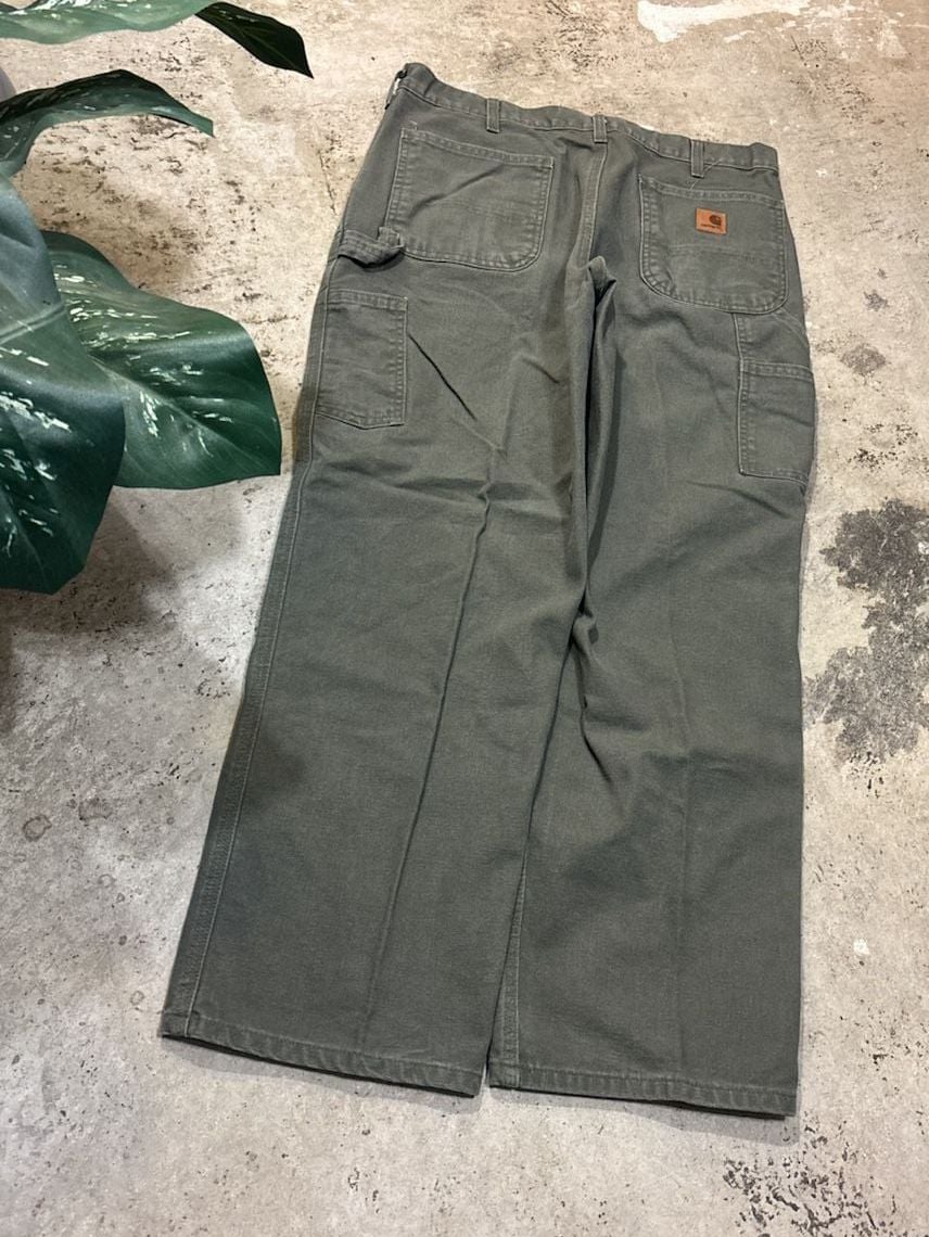 Carhartt B11 MOS Size 36x30 Green Cotton Canvas Original Dungaree Fit 2