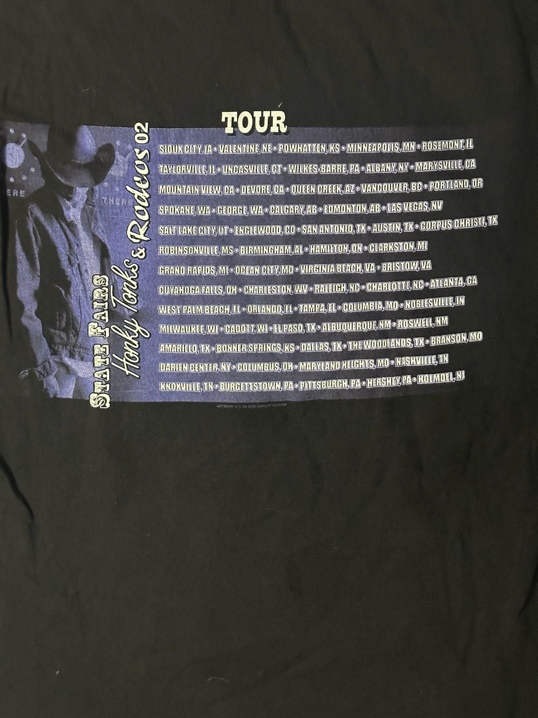 All Sport Dwight Yoakam Here And There Tour T-Shirt Size M Black 8