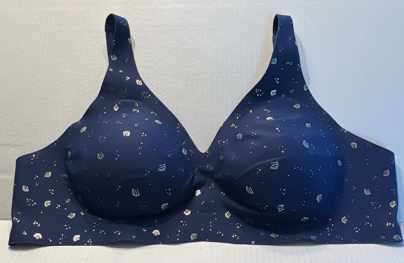 Knix Revolution V-Neck Bra XXXL Virgo Blue Gold Star 2