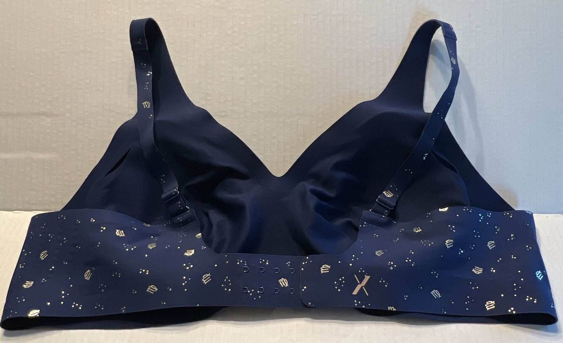 Knix Revolution V-Neck Bra XXXL Virgo Blue Gold Star 3