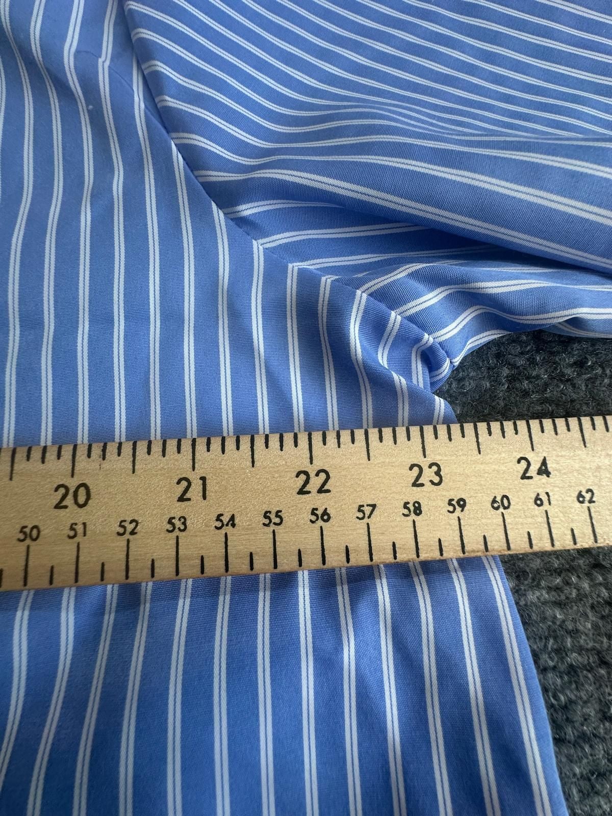 Colette Rose New Striped Button-Down Shirt Size L Blue 6
