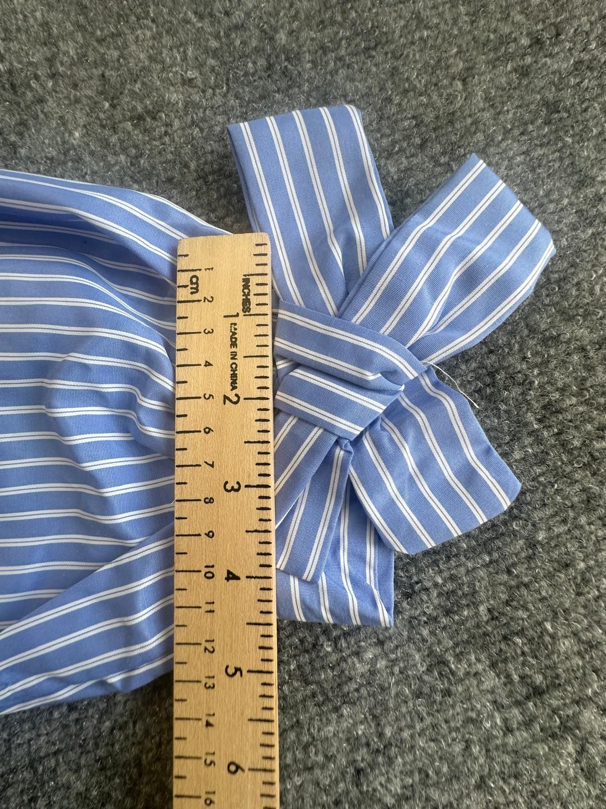 Colette Rose New Striped Button-Down Shirt Size L Blue 8
