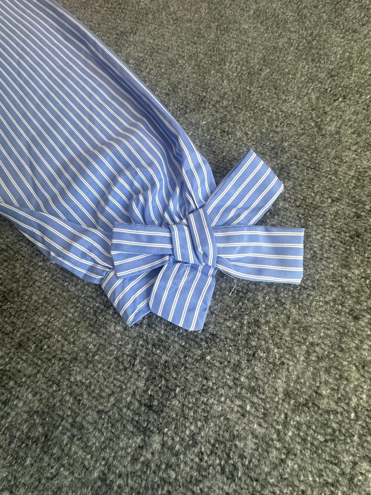 Colette Rose New Striped Button-Down Shirt Size L Blue 9