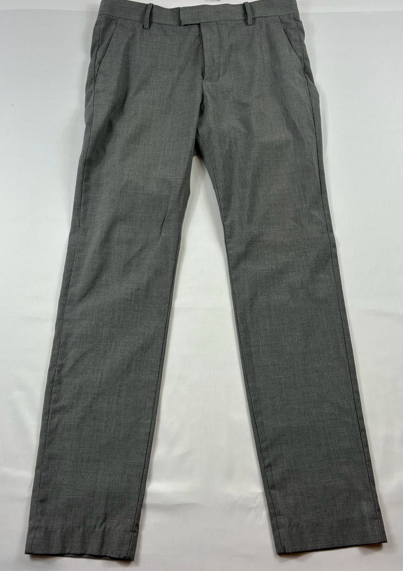 H&M Slim Fit Pants Size 33R Gray Dress Slacks 2
