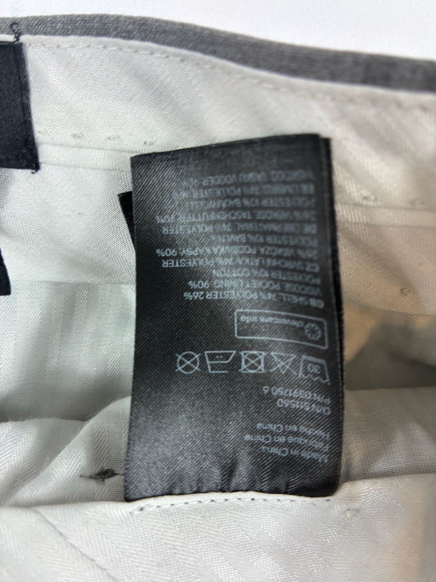 H&M Slim Fit Pants Size 33R Gray Dress Slacks 4