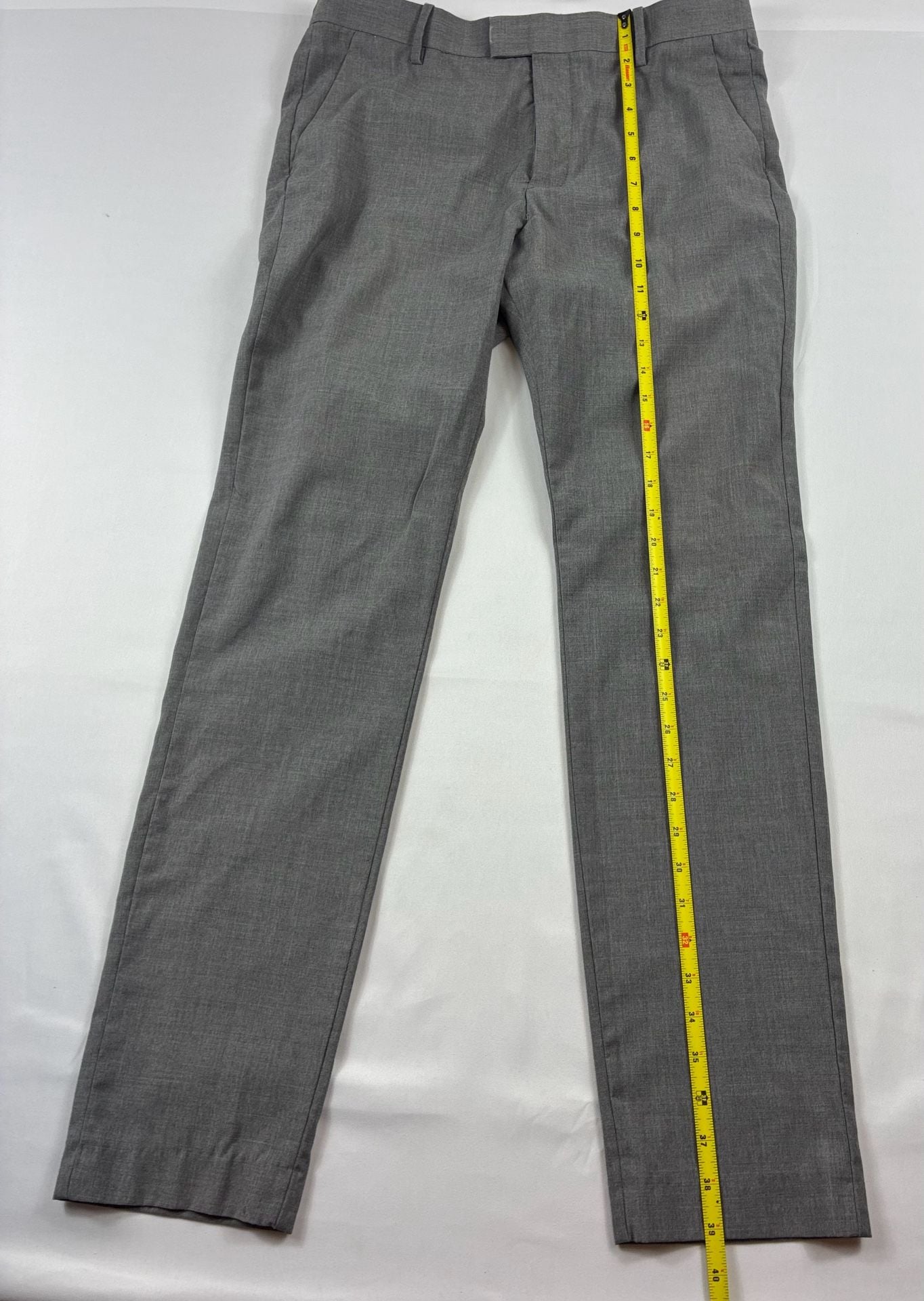 H&M Slim Fit Pants Size 33R Gray Dress Slacks 5