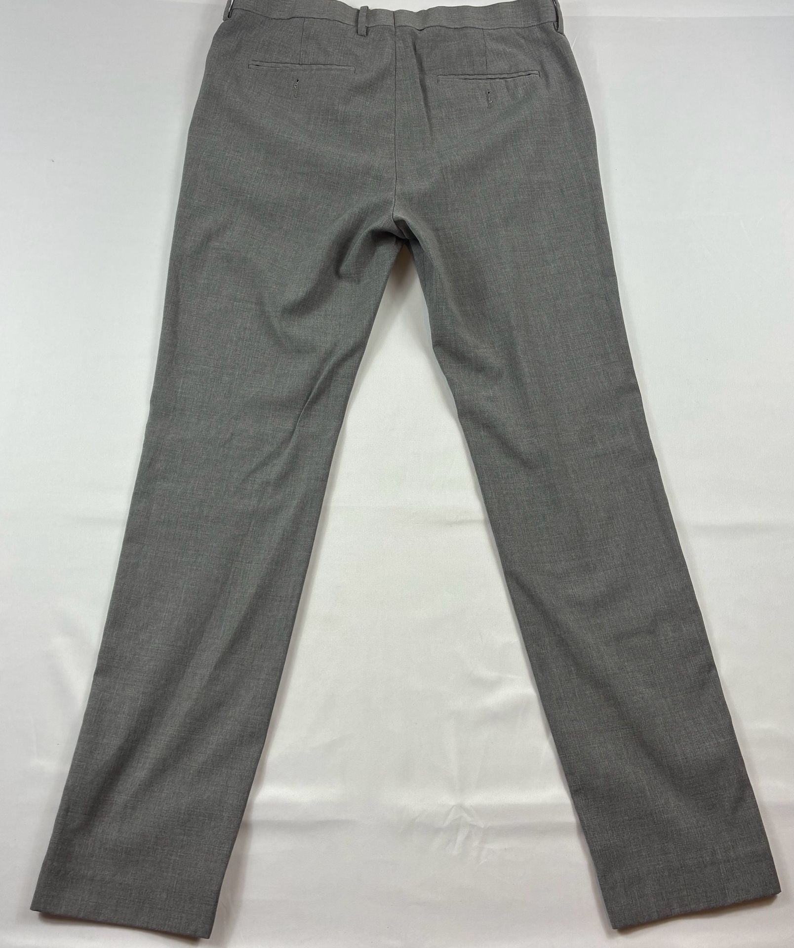 H&M Slim Fit Pants Size 33R Gray Dress Slacks 8