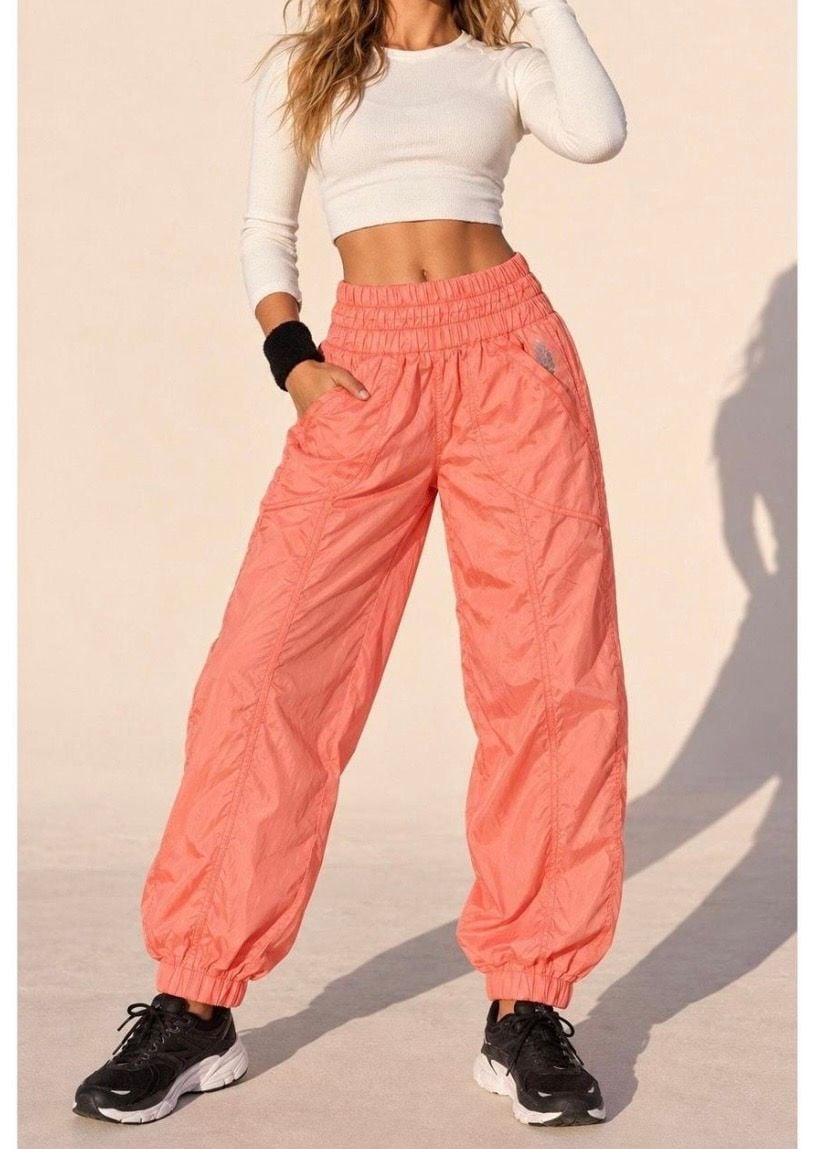 FP Movement The Way Home Jogger Size L Papaya Punch Pants 2