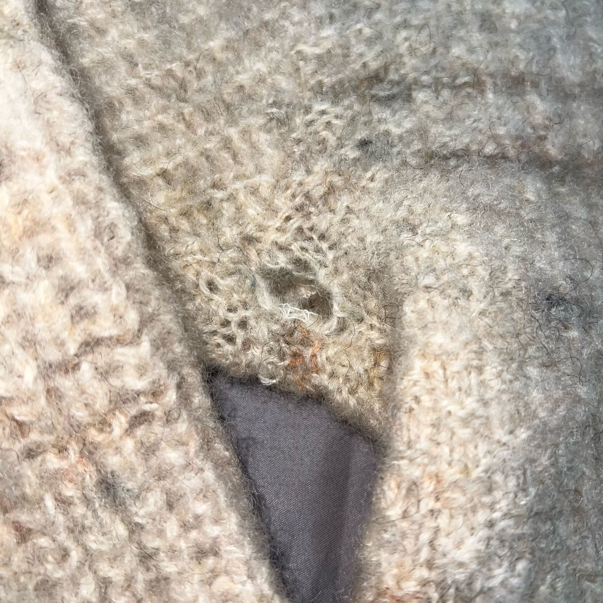 Pendleton V-Neck Wool Sweater Size M Cream Speckled Virgin Wool 7