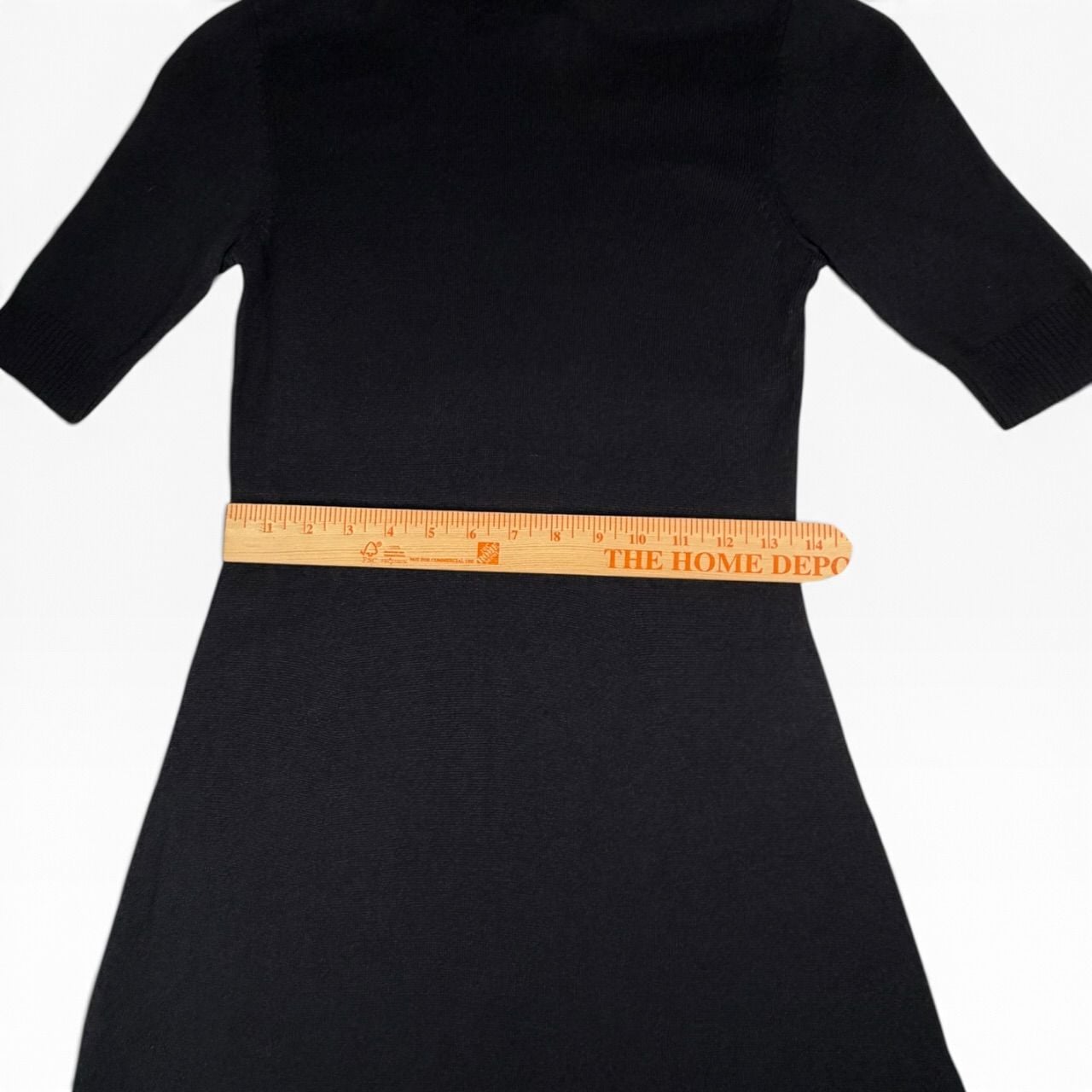 Lauren Ralph Lauren Silk Cashmere Turtleneck Midi Dress XS Black 6