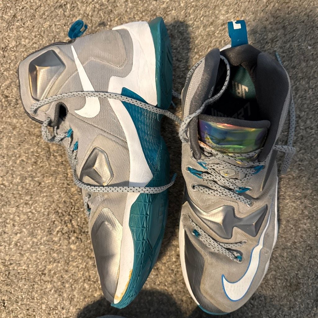 Nike LeBron XIII Blue Lagoon Size 10.5 Wolf Grey 4