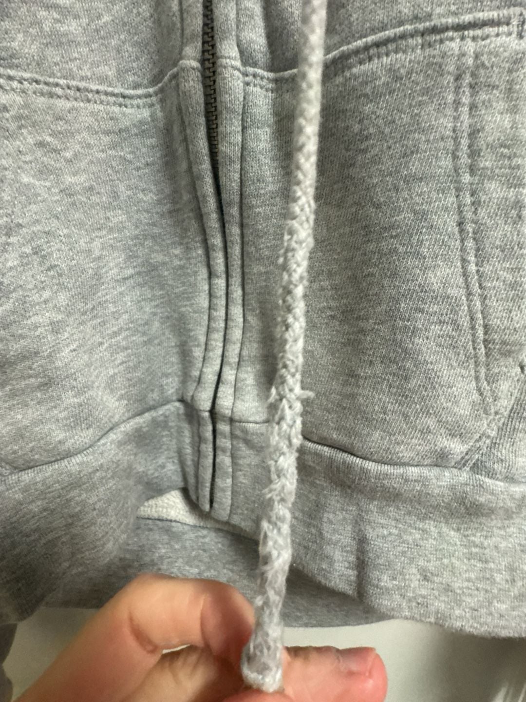 Brandy Melville John Galt Gray Cropped Zip Up Hoodie 3