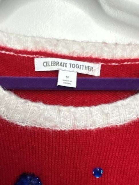 Celebrate Together Christmas Sweater Size S Gnomes Ugly Holiday 4