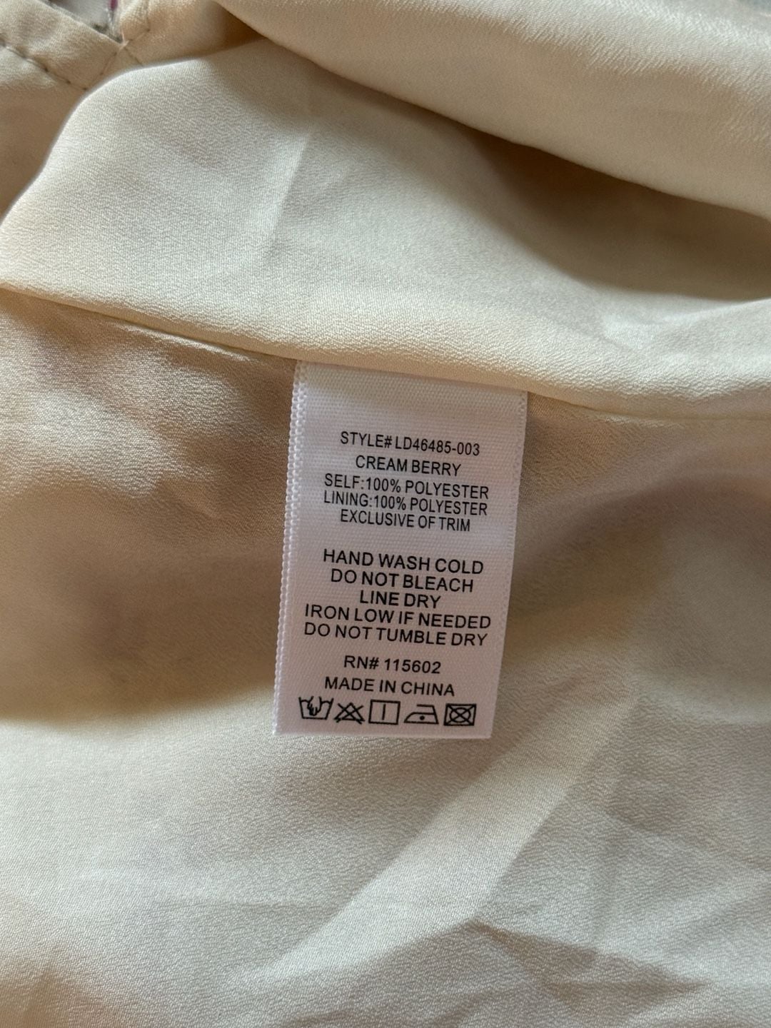 Lush Cream Mini Dress with Pink Floral Print size M 7