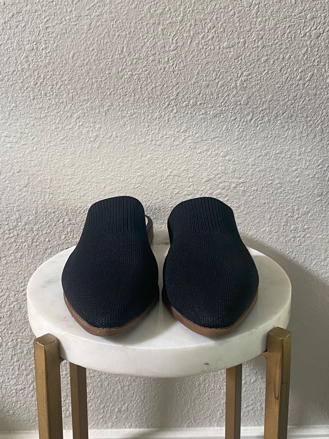 Steven New York Pointed Toe Mules Size 8.5 Black Knit Flats 3