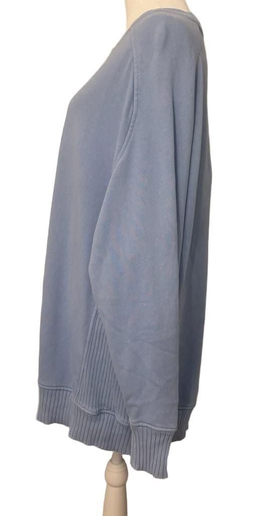 Aerie Oversized Crewneck Sweatshirt Small Blue Periwinkle Y2K 2000s Slouchy 4