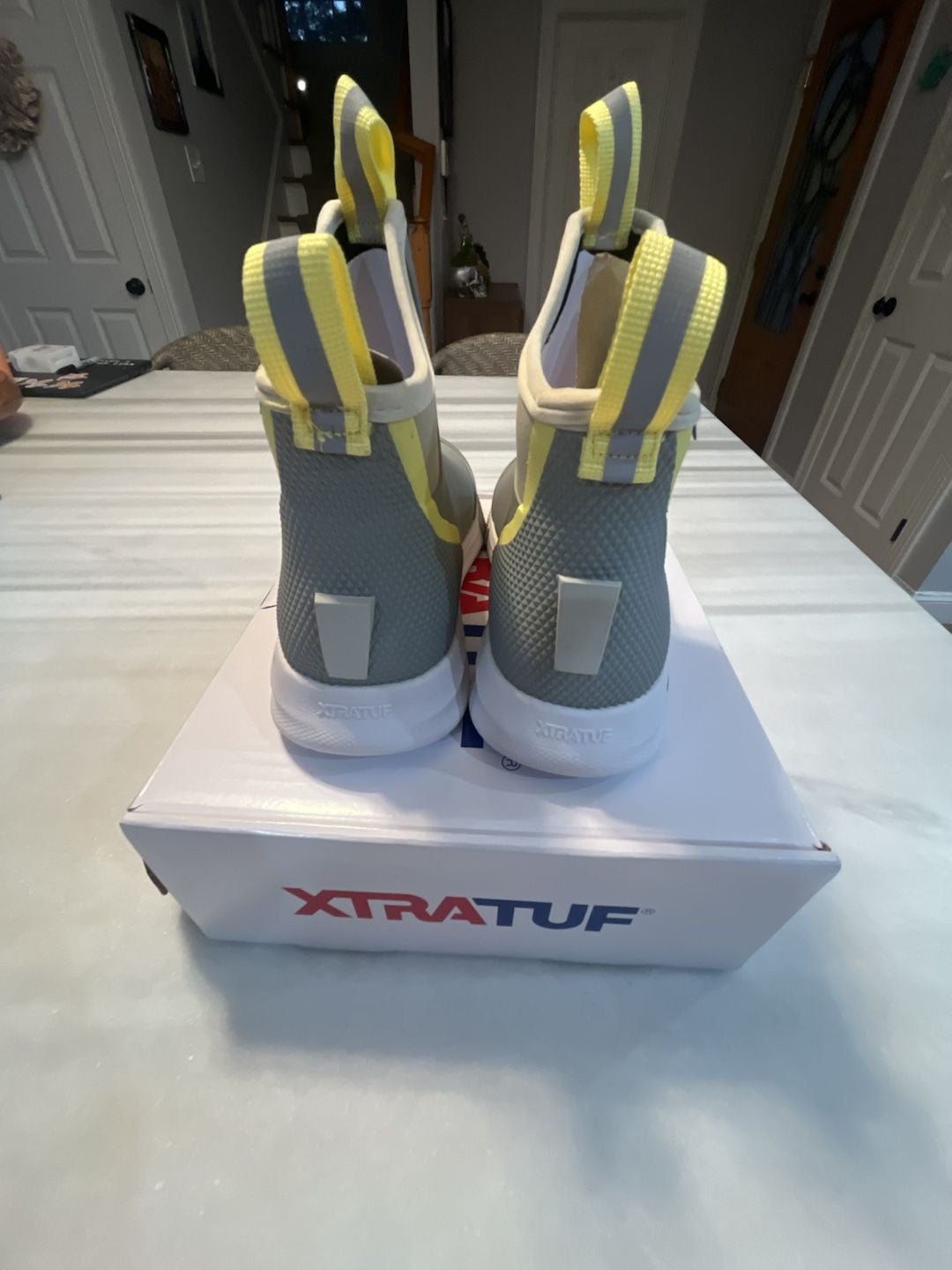 Xtratuf Sport Boots Grey Yellow Water Resistant Womens 6 8