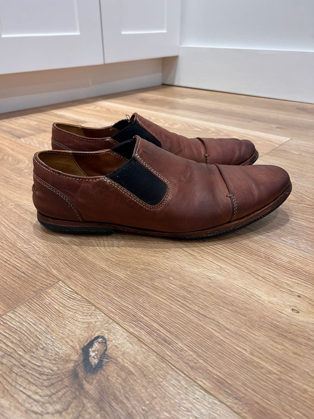 Timberland Boot Company Wodehouse Slip-On Brown Leather Shoes Men’s 9 Fair 6