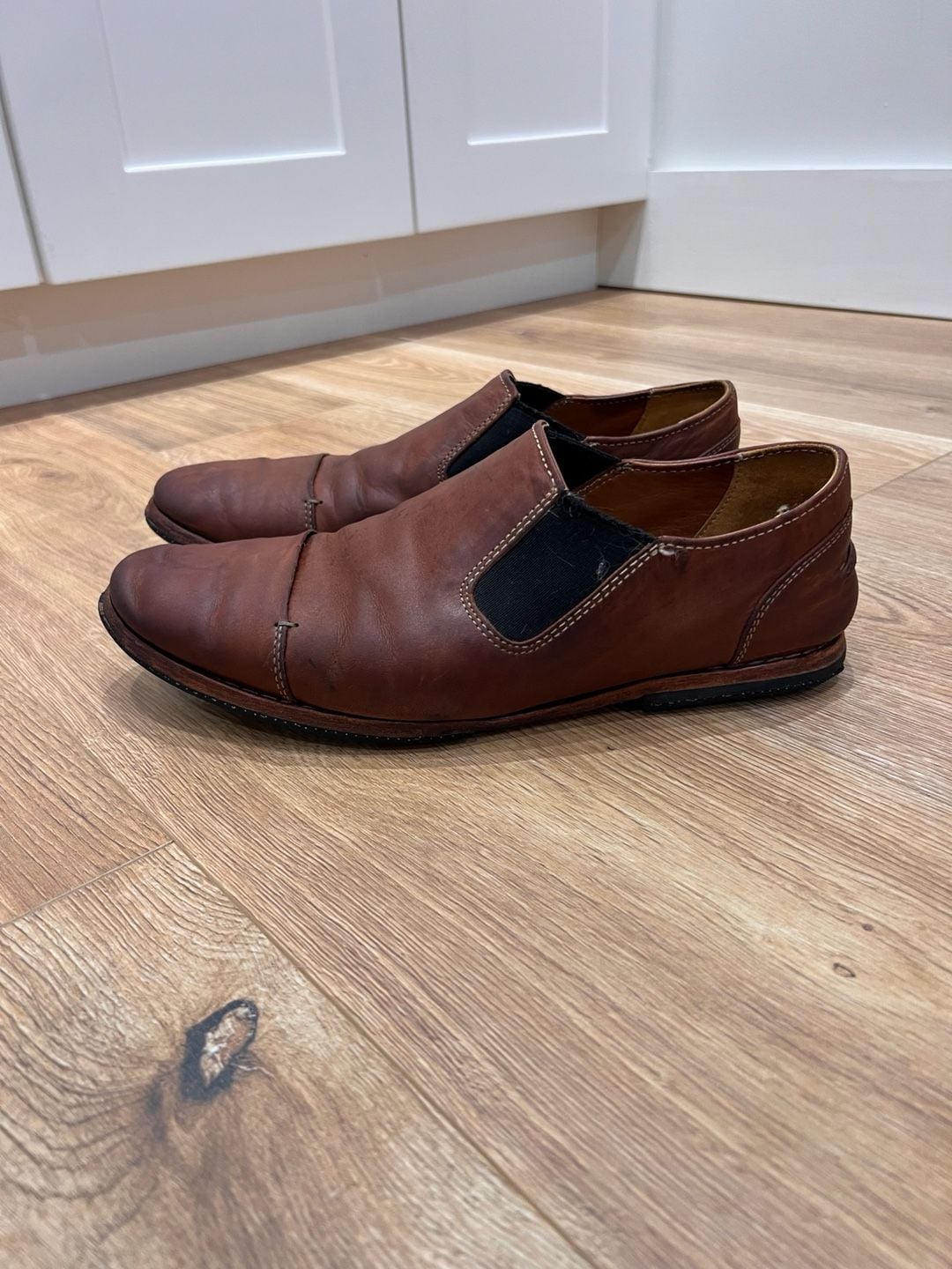 Timberland Boot Company Wodehouse Slip-On Brown Leather Shoes Men’s 9 Fair 7