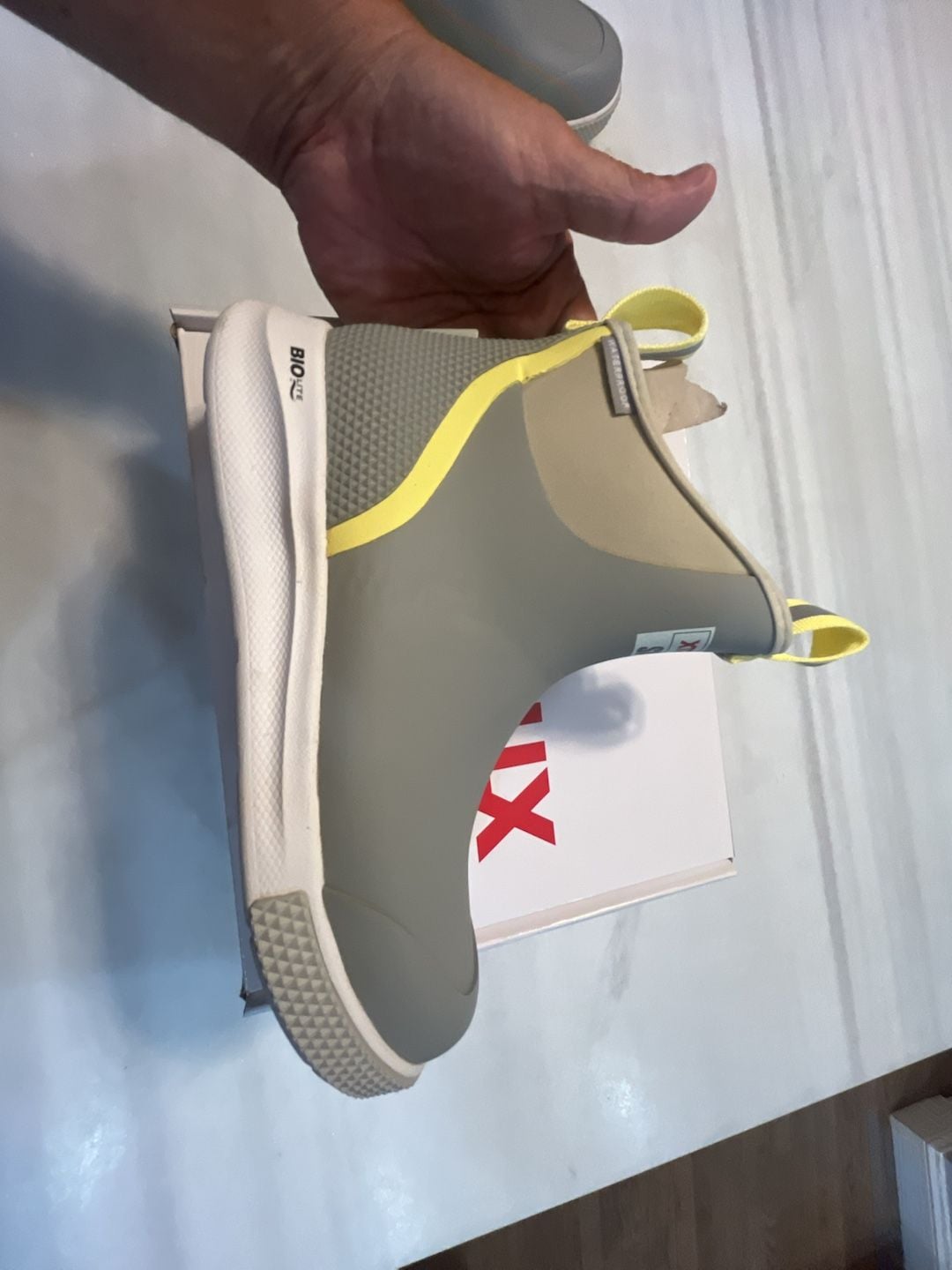 Xtratuf Sport Boots Grey Yellow Water Resistant Womens 6 9