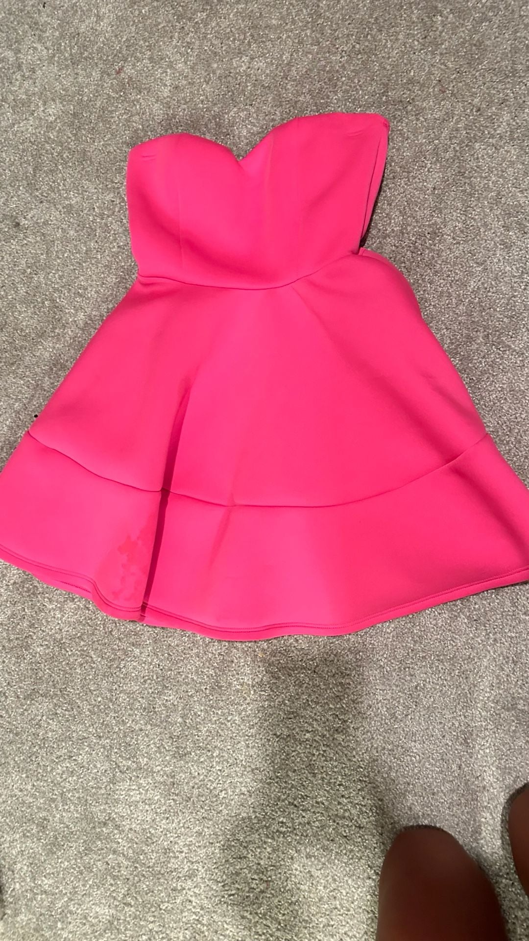Windsor Strapless Flare Mini Dress Size M Hot Pink 2