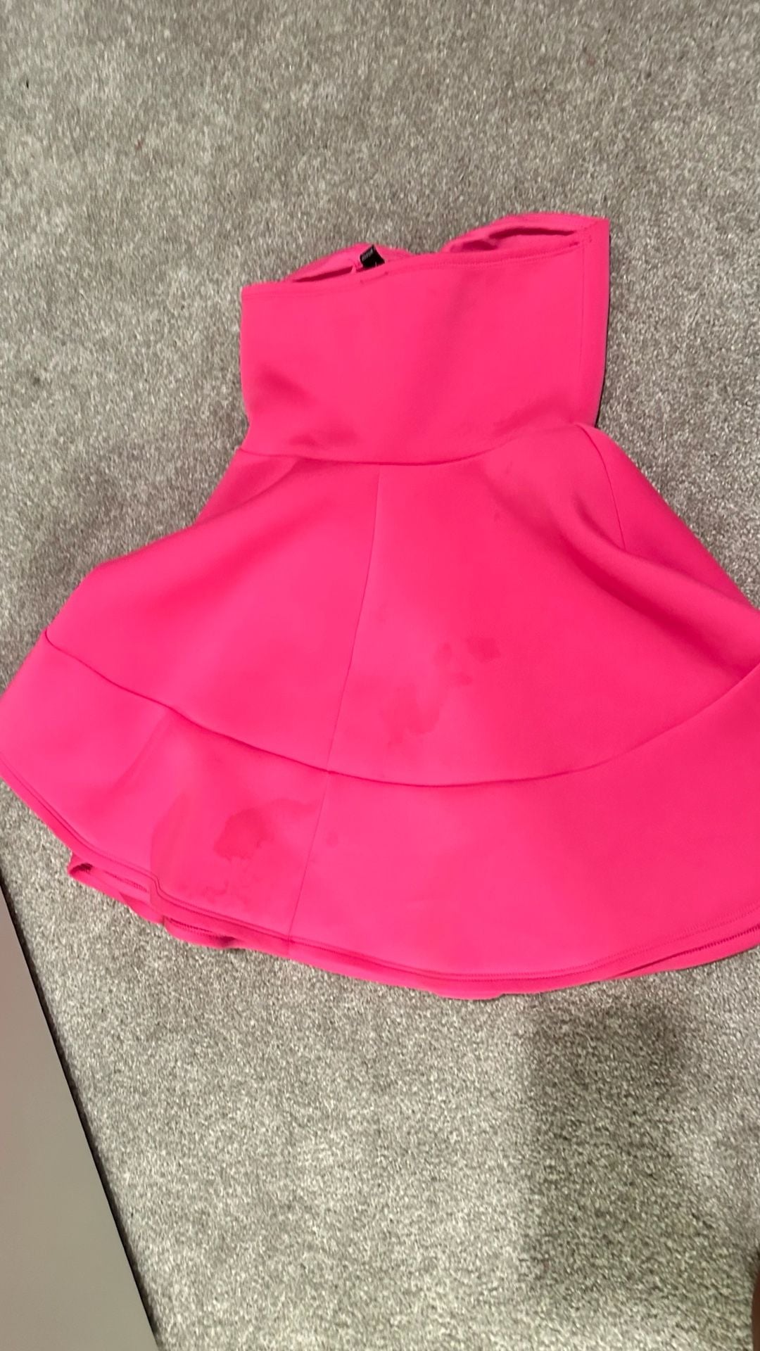 Windsor Strapless Flare Mini Dress Size M Hot Pink 3