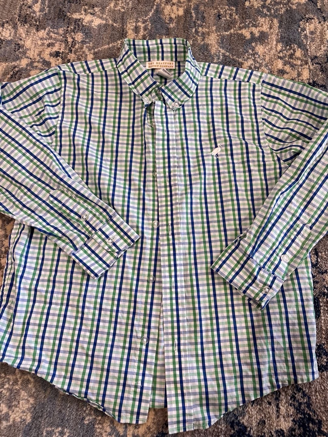 The Beaufort Bonnet Company Plaid Shirt youth Size 10 2
