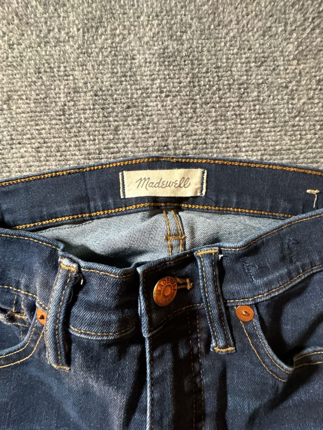 Madewell 9" High-Rise Skinny Jeans Size 24P Dark Wash Denim 3