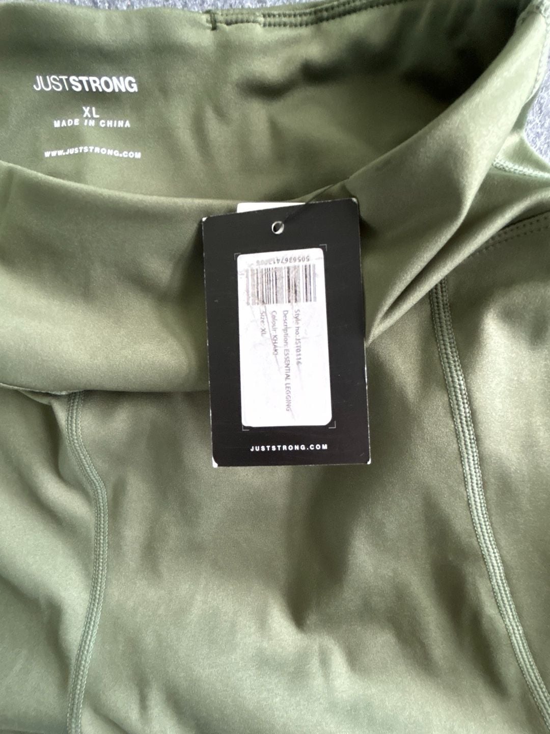 Just Strong Essential Leggings Size XL Khaki Green 5