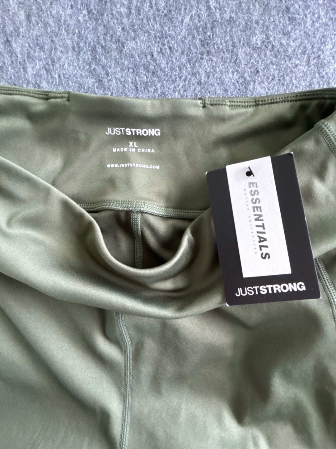 Just Strong Essential Leggings Size XL Khaki Green 6