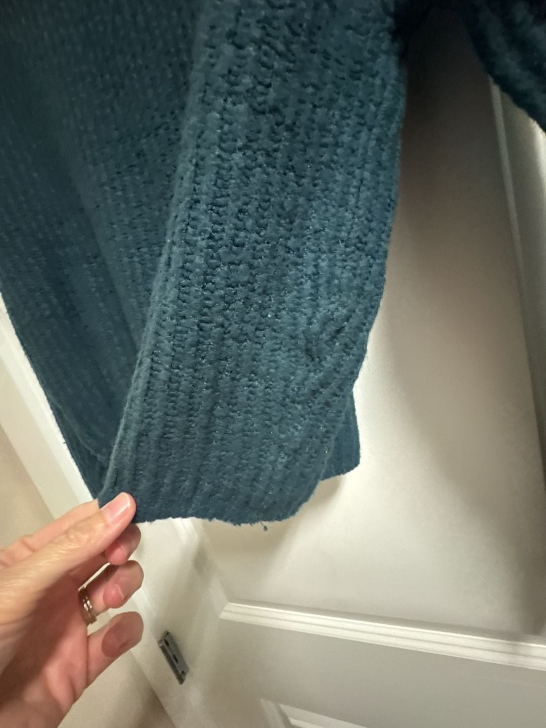 Garage Turtleneck Sweater Size P/S Teal Ribbed Knit 3