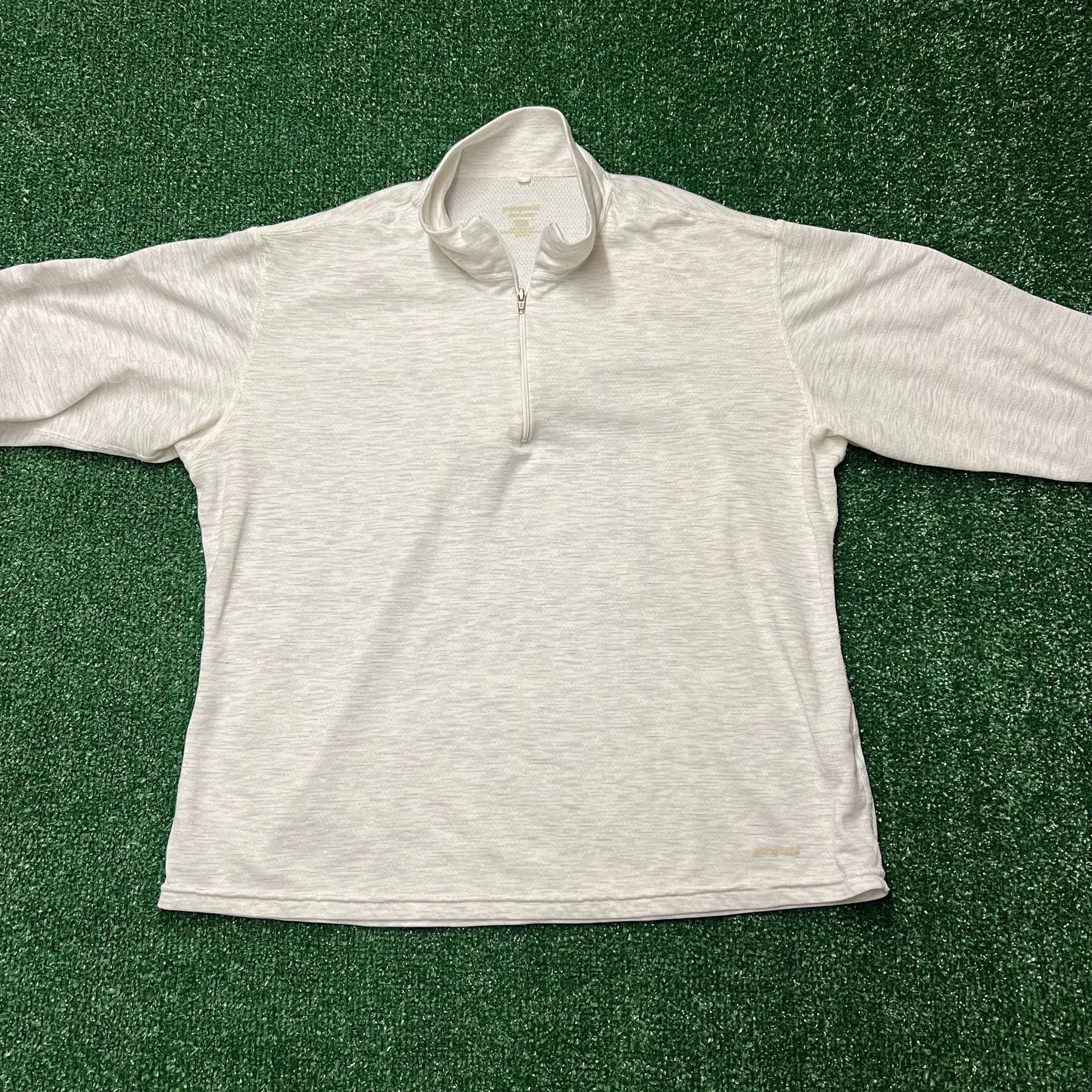 Patagonia Quarter Zip Pullover approx Size XXL women’s White Heather Base Layer 7