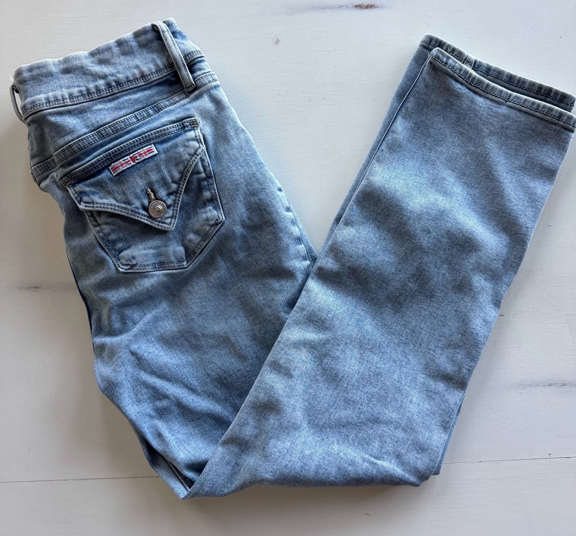 Hudson Jeans Flap Pocket Blue Light Wash Jeans size 8 2