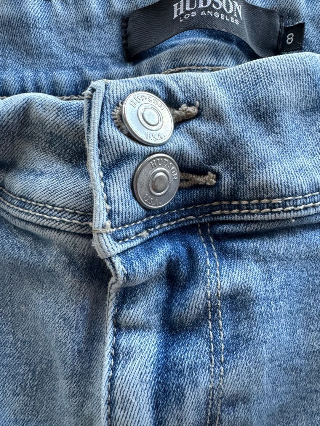 Hudson Jeans Flap Pocket Blue Light Wash Jeans size 8 7