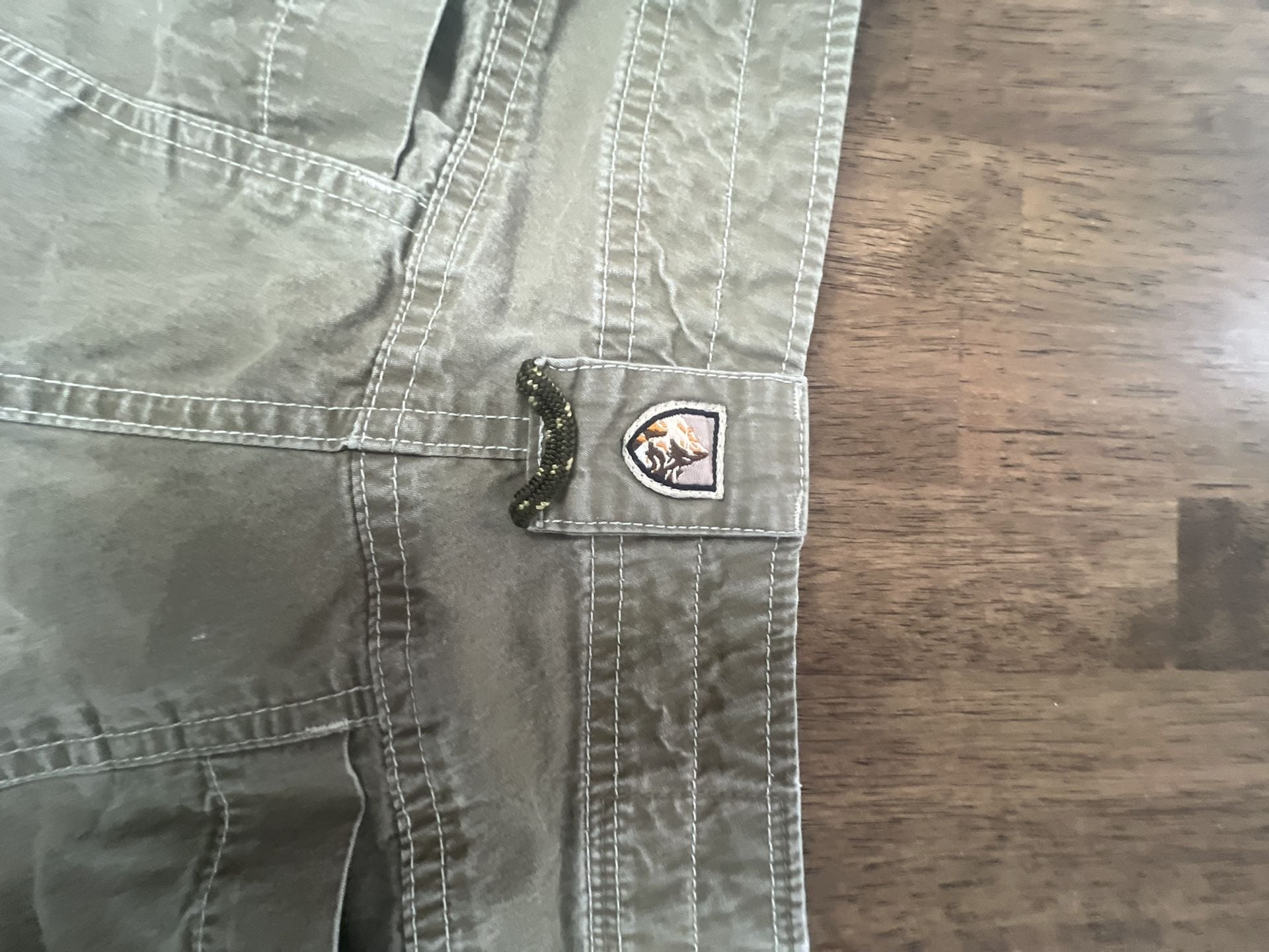 Kuhl Ramblr Cargo Shorts Size 33 Green Patina Dye Cotton Blend 8