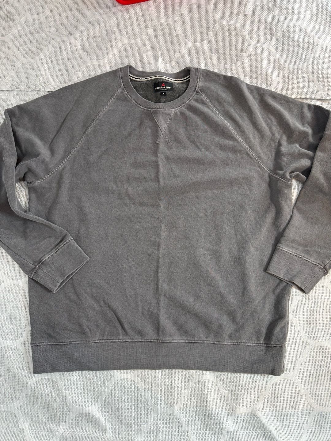 American Giant 100% Cotton Crewneck Sweatshirt Size M Grey Pullover 2