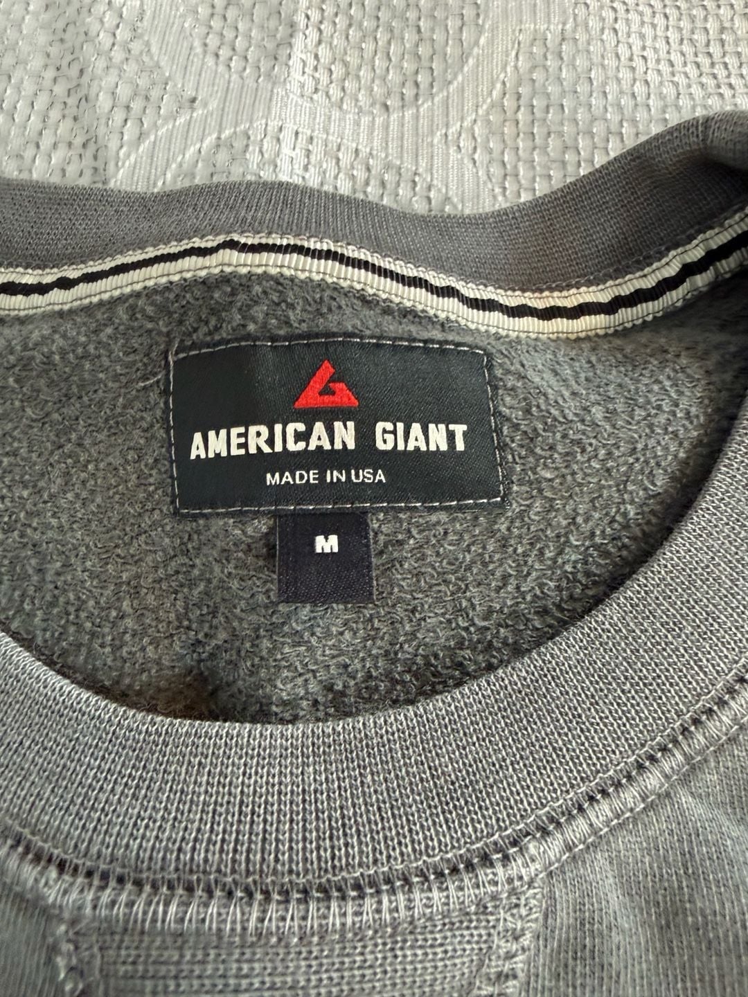 American Giant 100% Cotton Crewneck Sweatshirt Size M Grey Pullover 3
