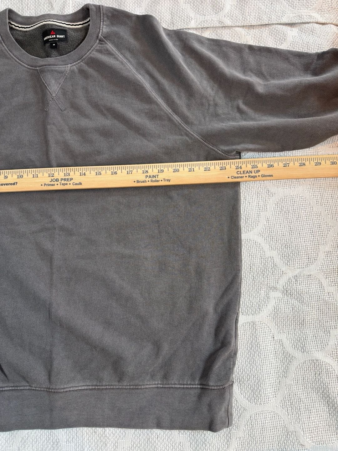 American Giant 100% Cotton Crewneck Sweatshirt Size M Grey Pullover 10