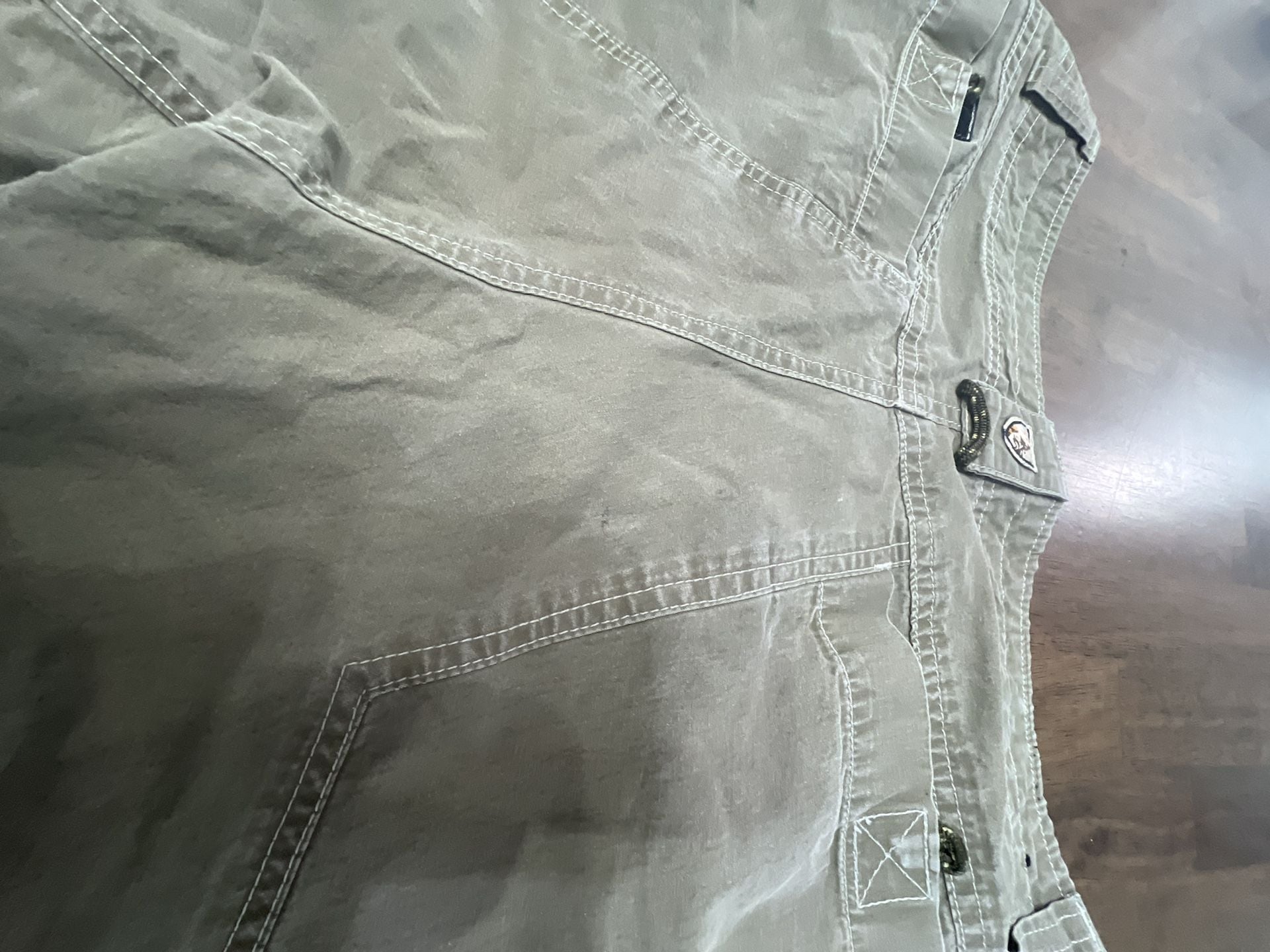 Kuhl Ramblr Cargo Shorts Size 33 Green Patina Dye Cotton Blend 10