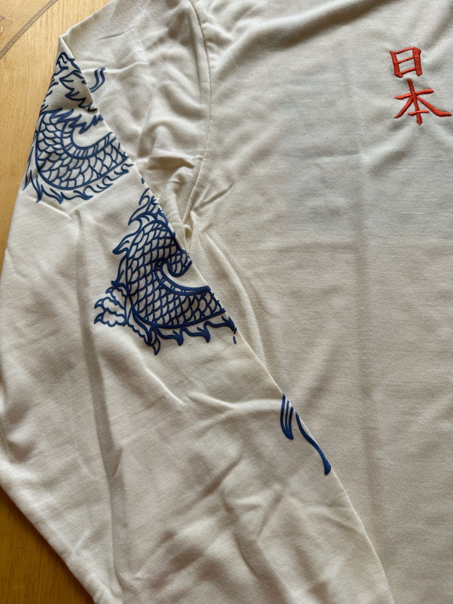 BrandMakers Group Long Sleeve T-Shirt Size XL White Japan Dragon Pagoda 7