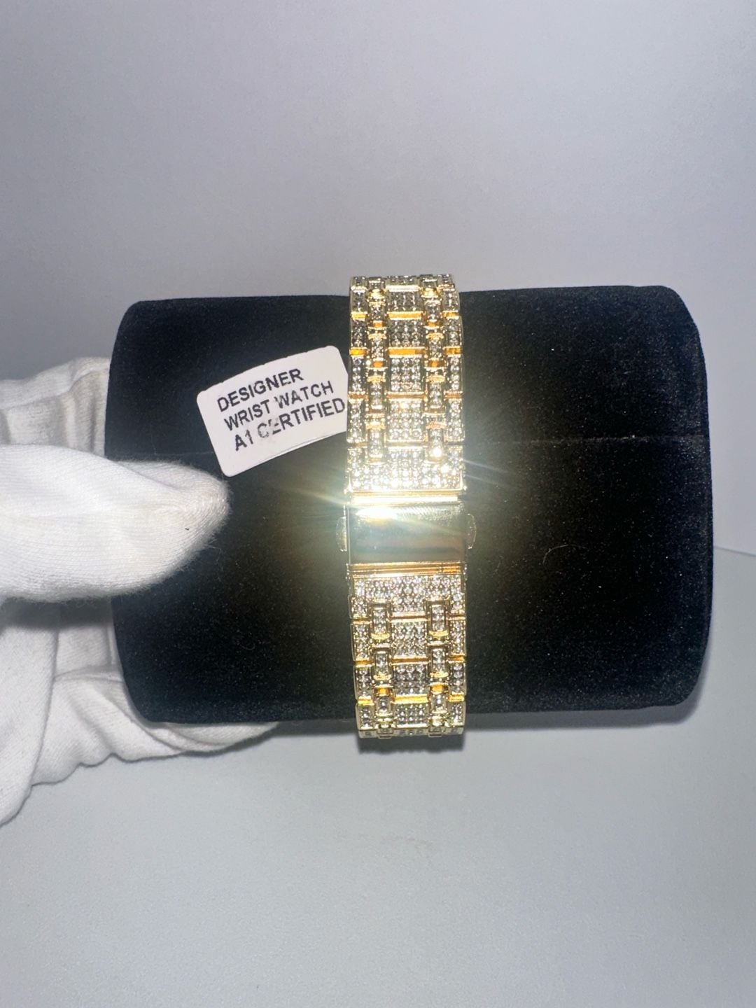 Gold & Silver Iced Out Rhinestone Fashion Watch – Multi-Dial Style 4