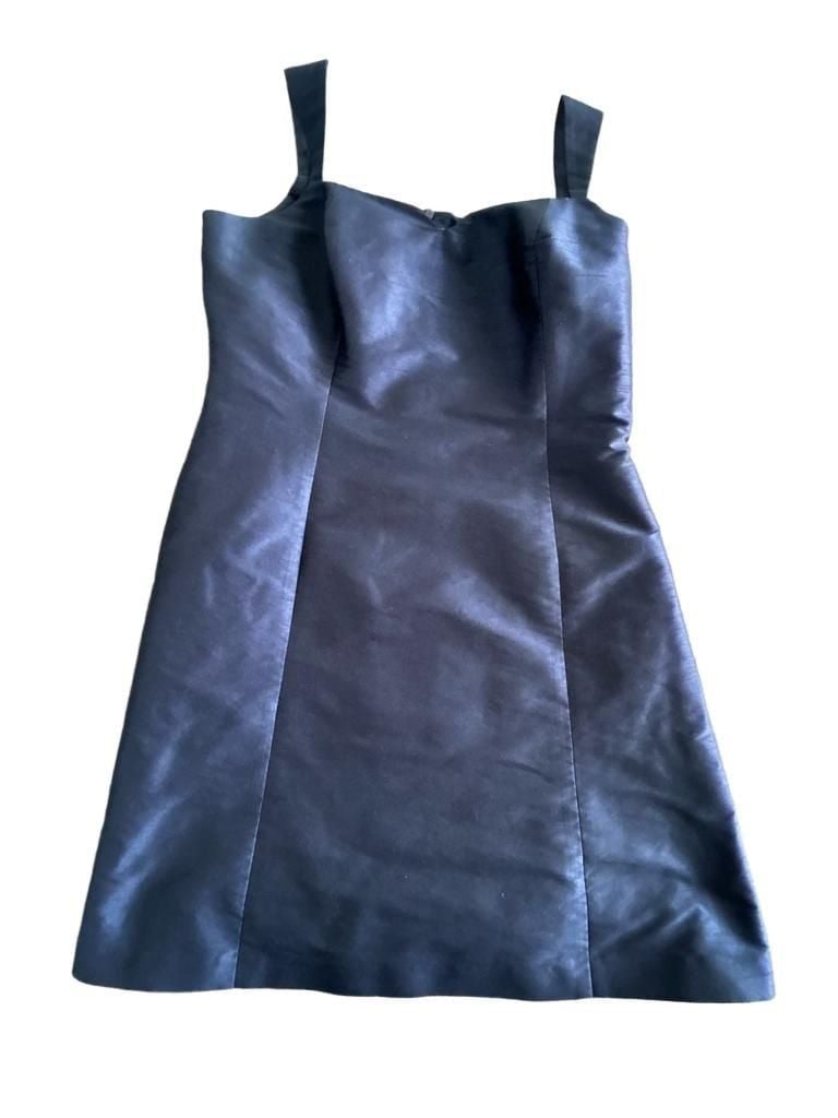 Aria Dress Size 16 Navy Blue Square Neck Mini Fit Flare 3