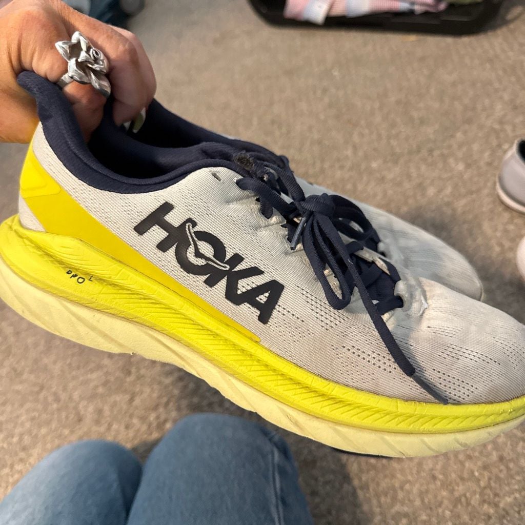 Hoka Mach 4 Running Shoes Grey Yellow 10 2