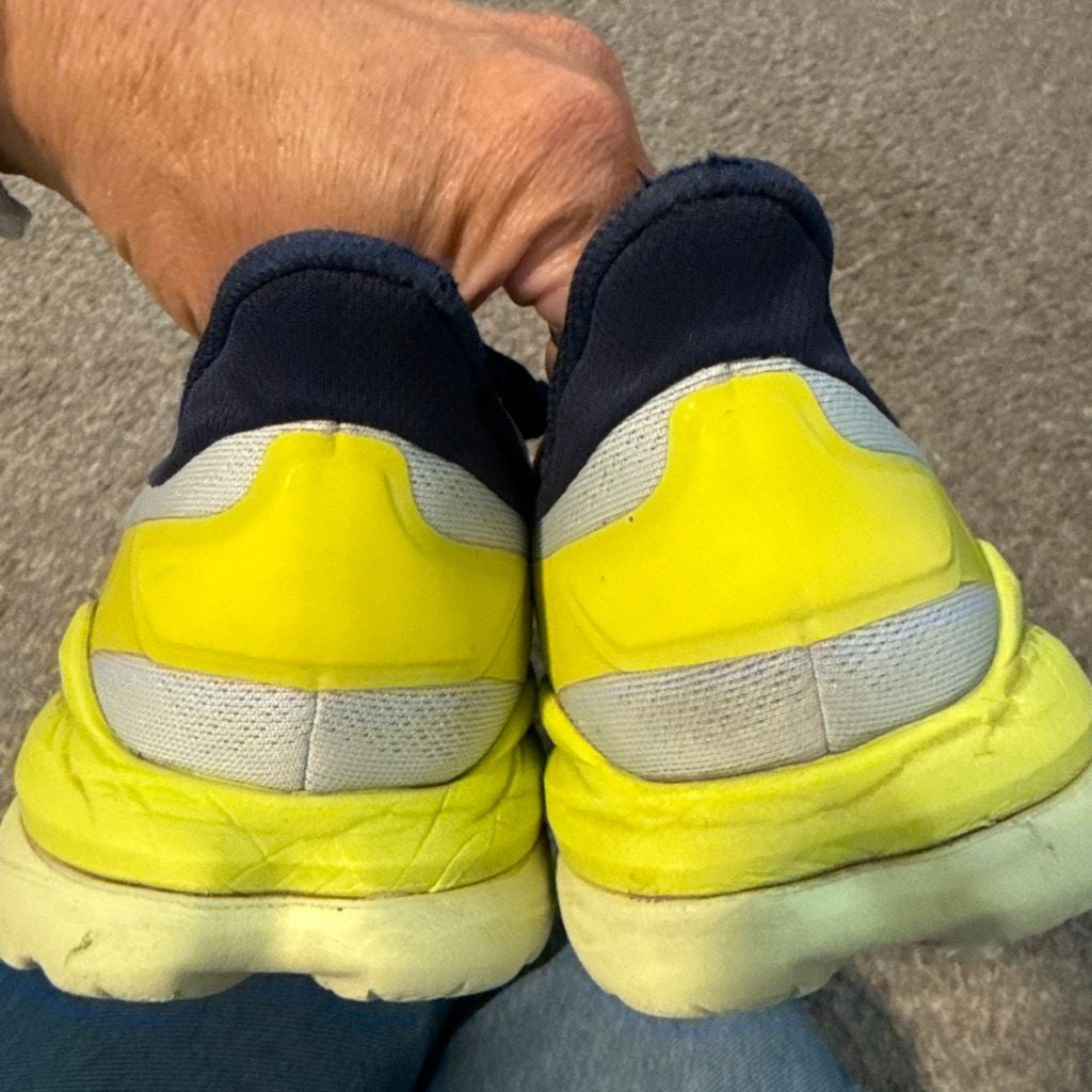 Hoka Mach 4 Running Shoes Grey Yellow 10 5