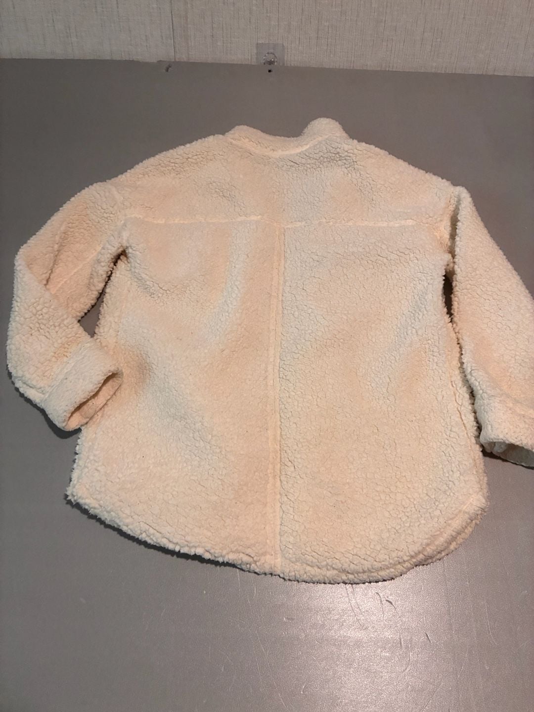 No Boundaries Sherpa Pullover Zip Jacket Size S (3-5) White Fleece 6