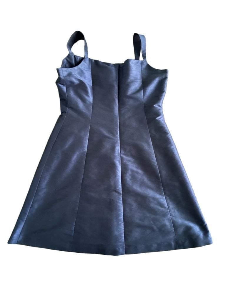 Aria Dress Size 16 Navy Blue Square Neck Mini Fit Flare 4