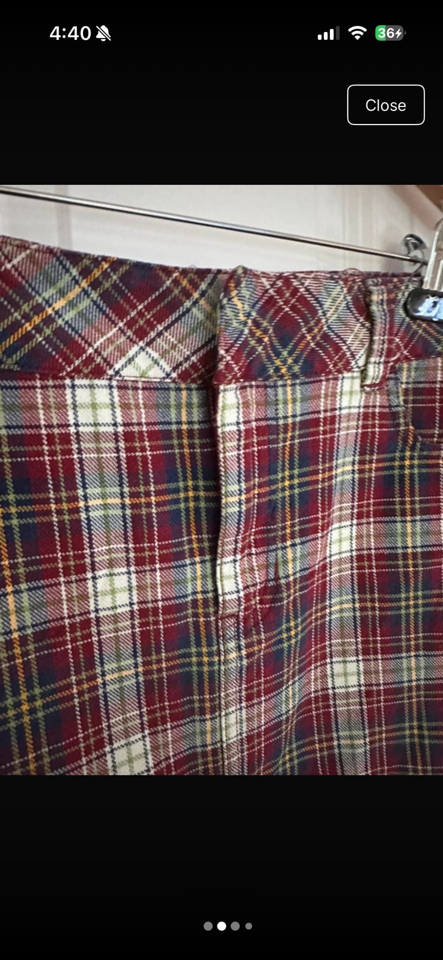 Vintage Y2K GRAIL Abercrombie & Fitch Plaid Mini Skirt Red Burgundy 3