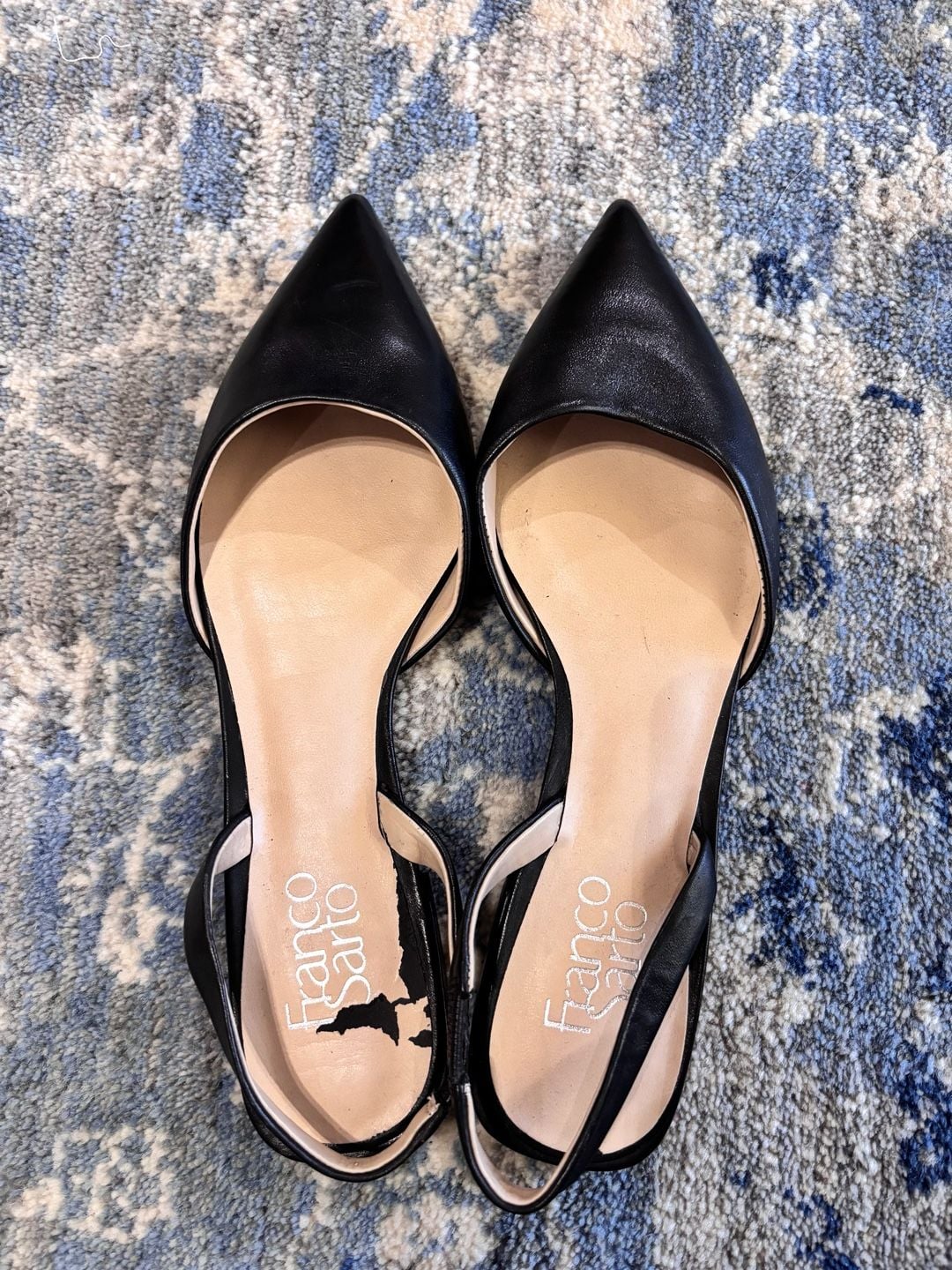 Franco Sarto Jacer Slingback Pump Black Leather 2