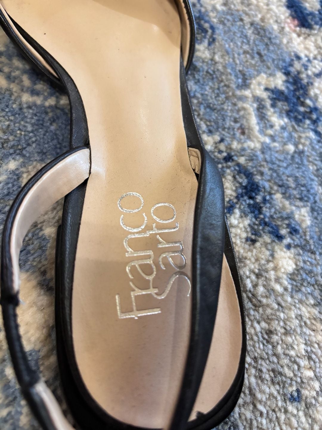 Franco Sarto Jacer Slingback Pump Black Leather 3