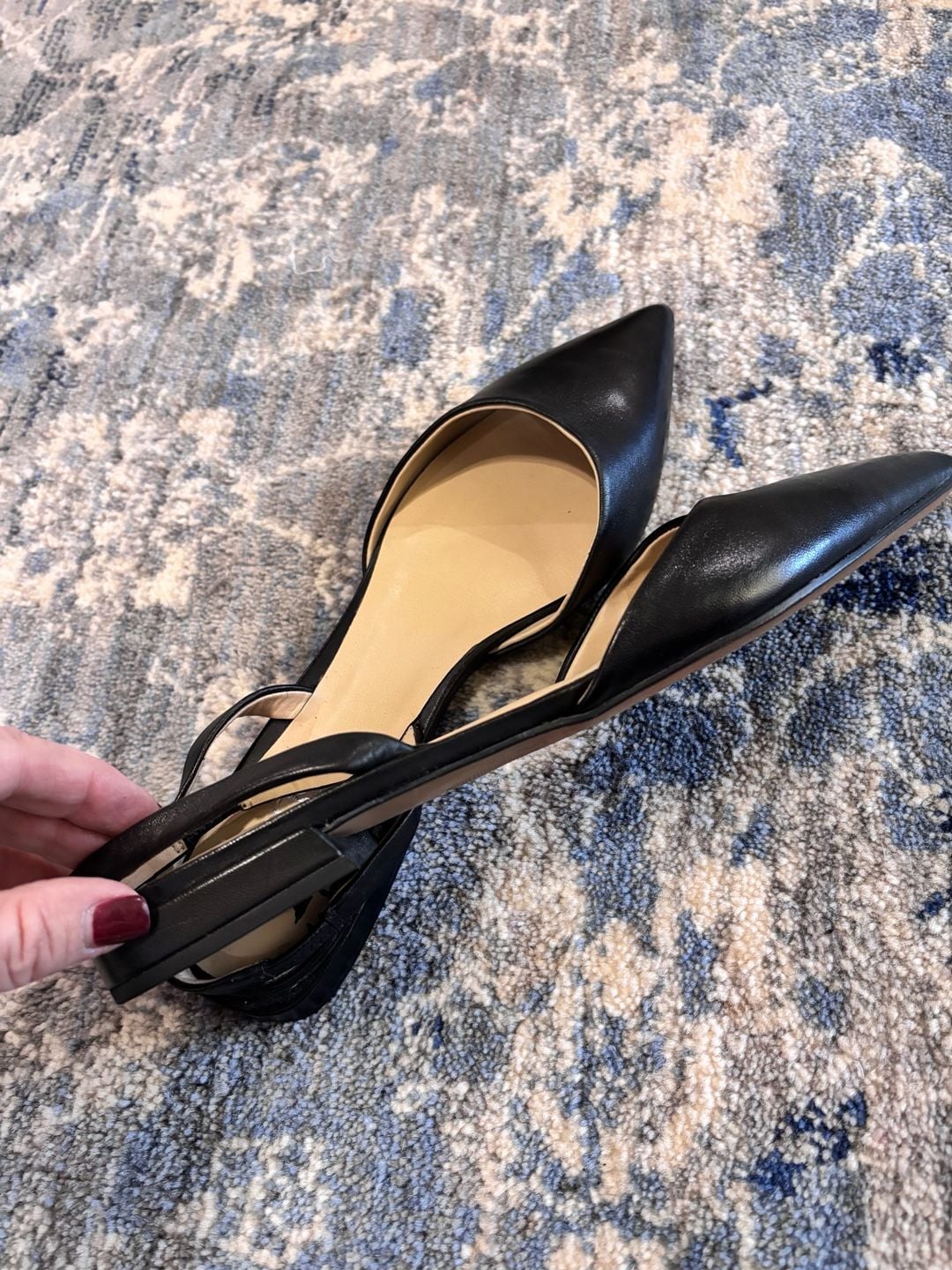 Franco Sarto Jacer Slingback Pump Black Leather 4